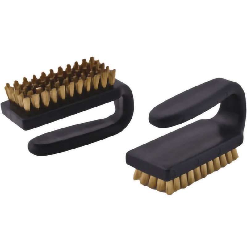 Brush, ESD, 3" x 1.5" Curved Handle, Brass Bristles